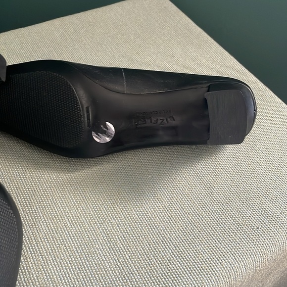 Black Square Toe Heels Liz Claiborne lizflex vogue style size 8.5 - Picture 6 of 10